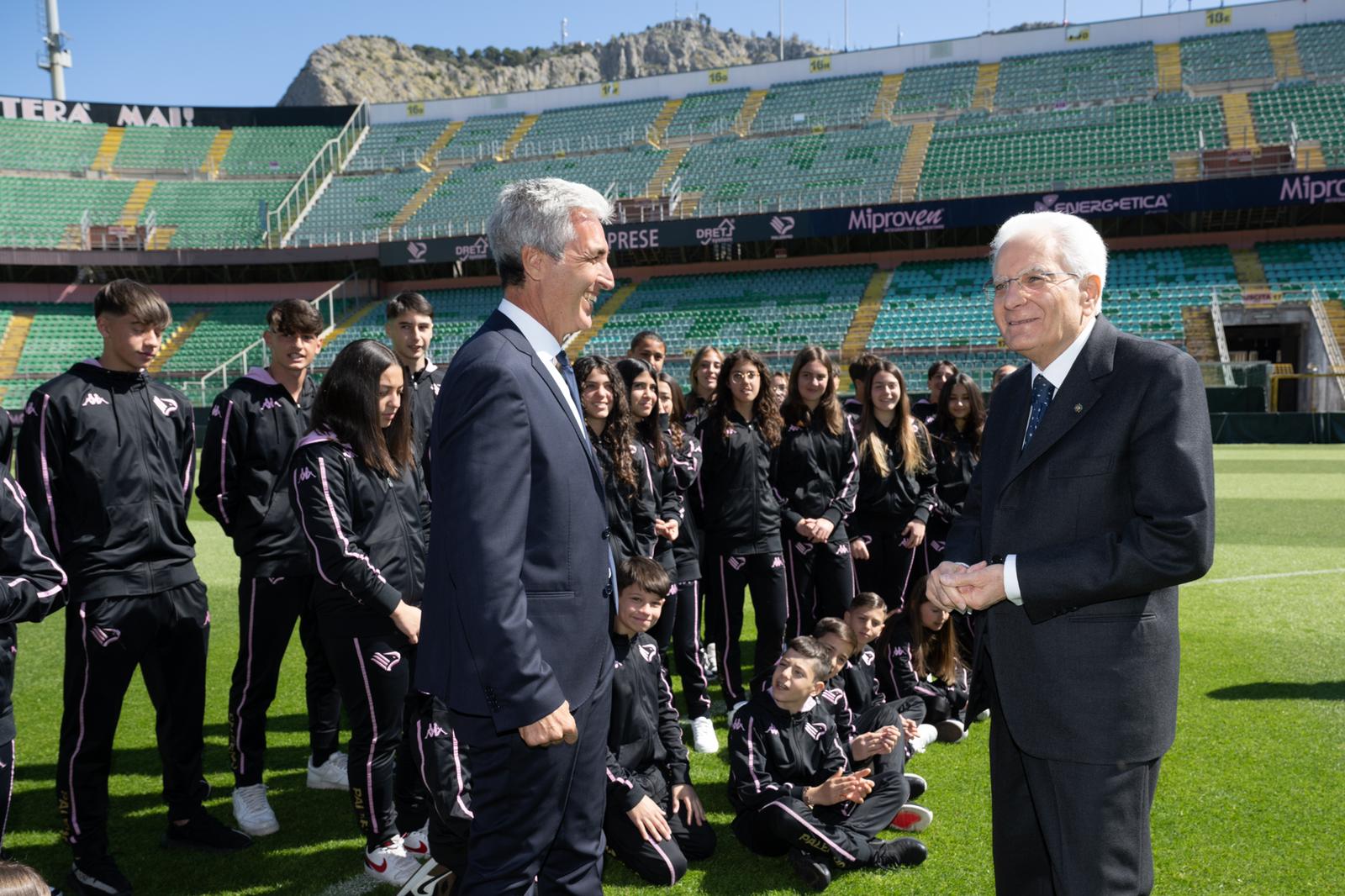 Sergio Mattarella al Palermo fc museum