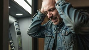 Disperazione al bancomat - foto (C) Teleone.it