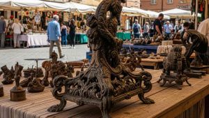 Statuetta e ggetti in ferro - foto (C) Teleone.it