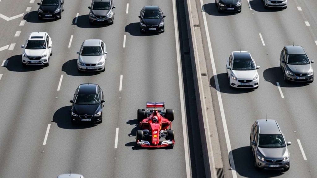 ferrari in autostrada - foto teleone.it